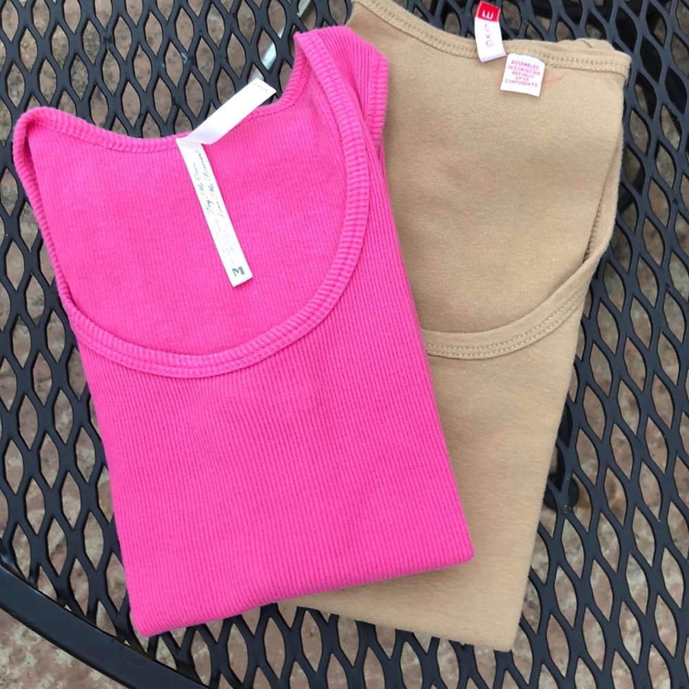 Exist 2-for-1 Tank Tops 100% Cotton Size Medium